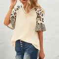 Womens Leopard Print Sleeve Top - SJB-DIAMOND ELITES