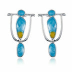 Dangle Earring Pendientes Marbled Dripping