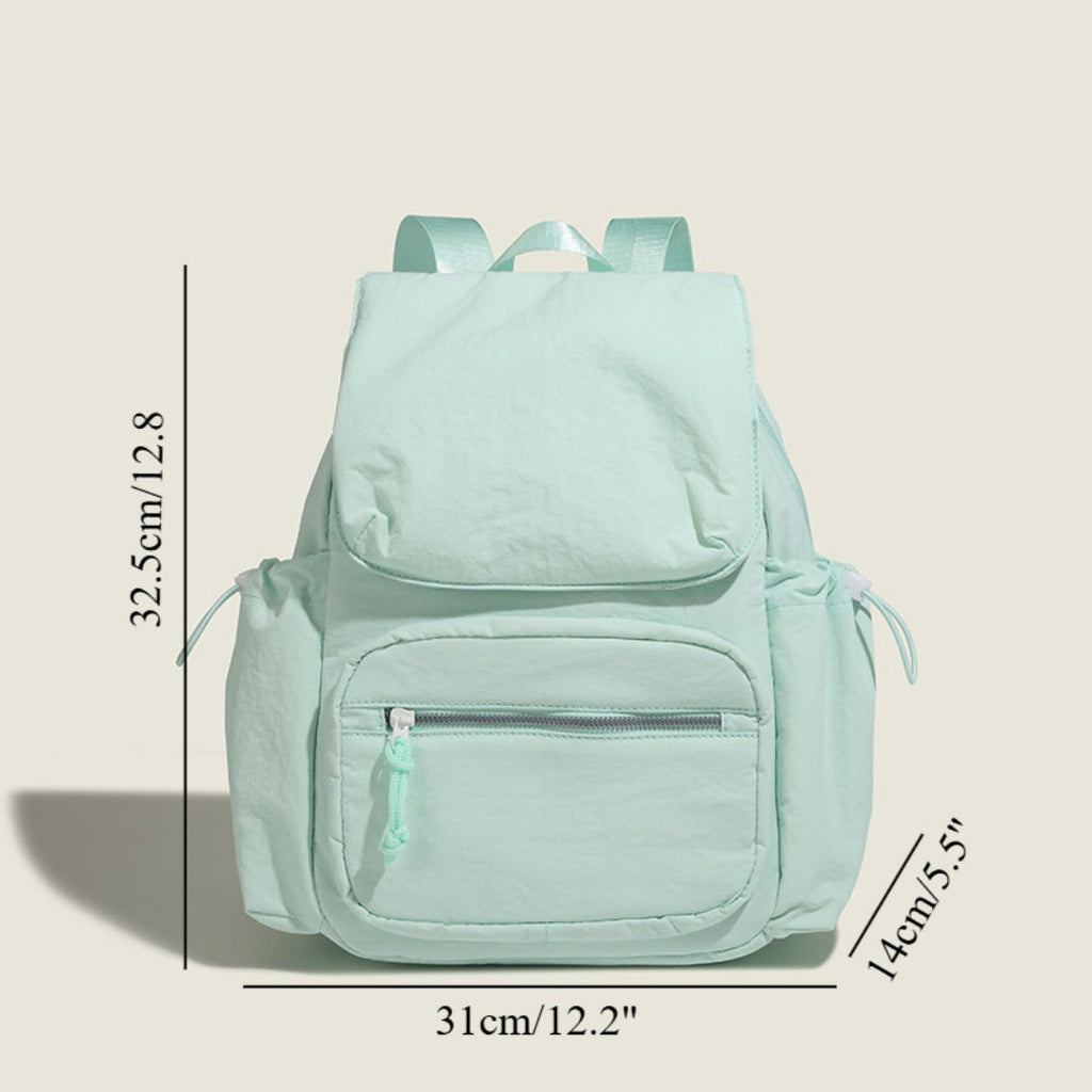 Simple nylon backpack, large capacity lightweight backpack purse, student class commuting bag, leisure sports travel backpack - SJB-DIAMOND ELITES