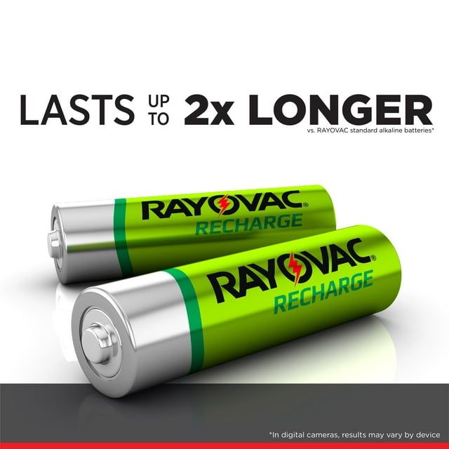 Rayovac Rechargeable AA Batteries (8 Pack), NiMH Double A Batteries EasyOptionXY LLC