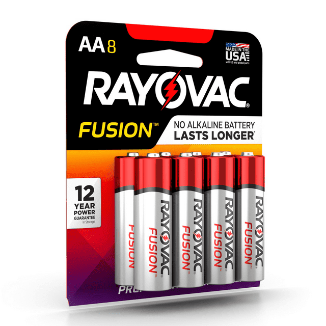 Rayovac Fusion Premium Alkaline, AA Batteries, 8 Count with SD Card EasyOptionXY LLC