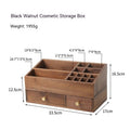 Solid Wood Cosmetics Storage Box Organizing Makeup Brush Drawer Rack