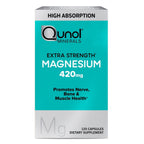 Qunol Magnesium Capsules (120 Count), High Absorption, 420mg, Extra Strength, Bone, Nerve, and Muscle Health Supplement EasyOptionXY LLC