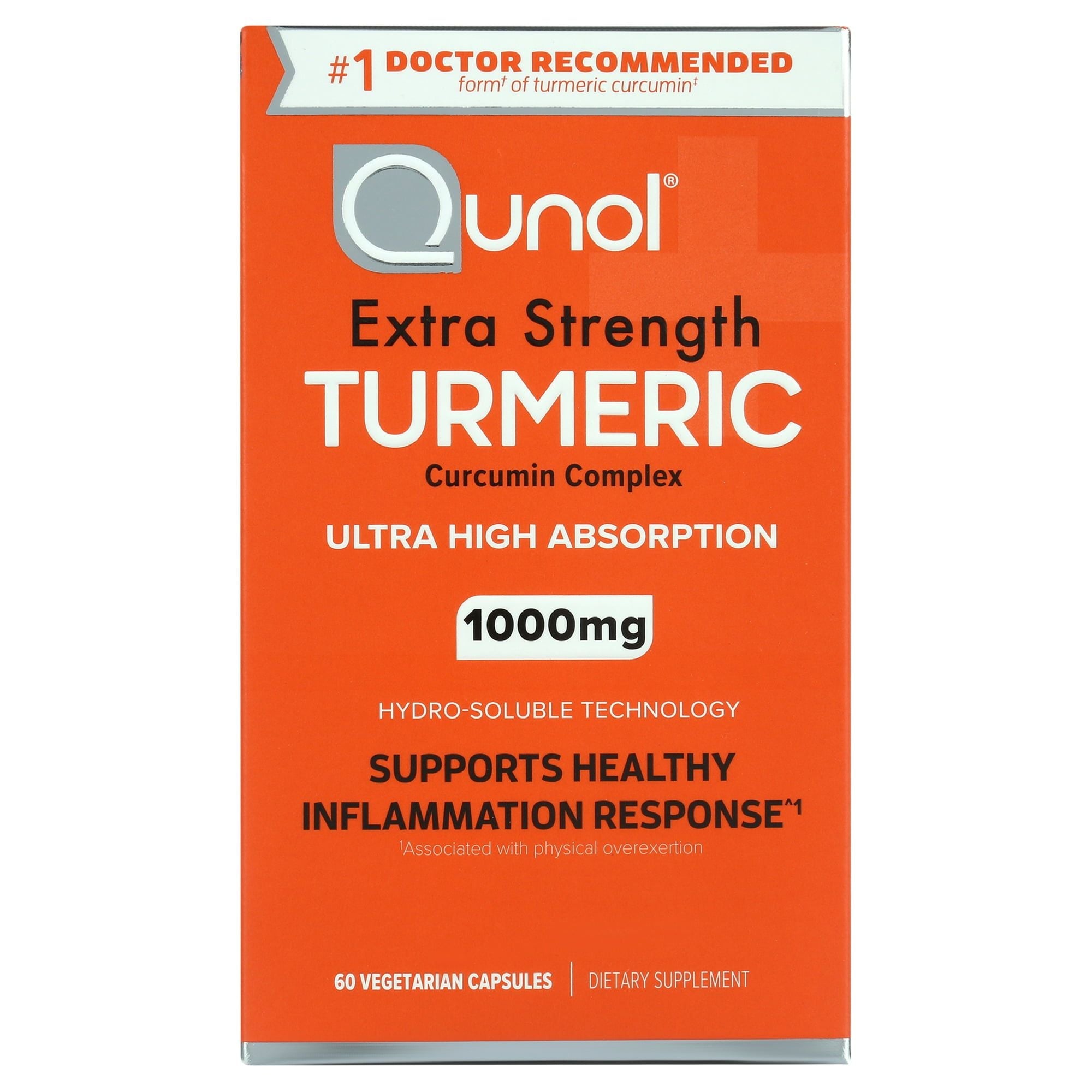 Qunol Turmeric Curcumin Capsules (60 Count) with Ultra High Absorption, 1000mg Joint Support Herbal Supplement EasyOptionXY LLC