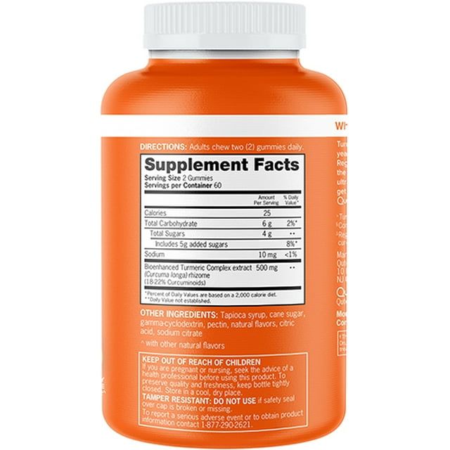 Qunol Turmeric Curcumin Gummies (120 Count) with Ultra High Absorption, 500mg Joint Support Herbal Supplement EasyOptionXY LLC