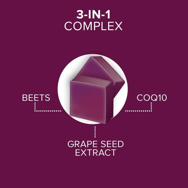 Qunol Blood Pressure Support w/CoQ10+Beets chews 60ct EasyOptionXY LLC