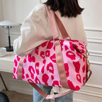 Women Travel Duffel Bag Cow Pattern Handbag Fitness Sports Shoulder Bags Pi-Mart