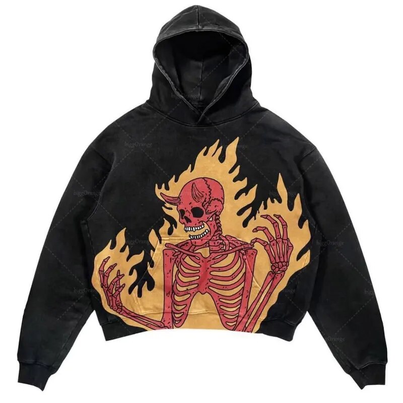 Punk Wind Ninja Printed Hoodies Pi-Mart