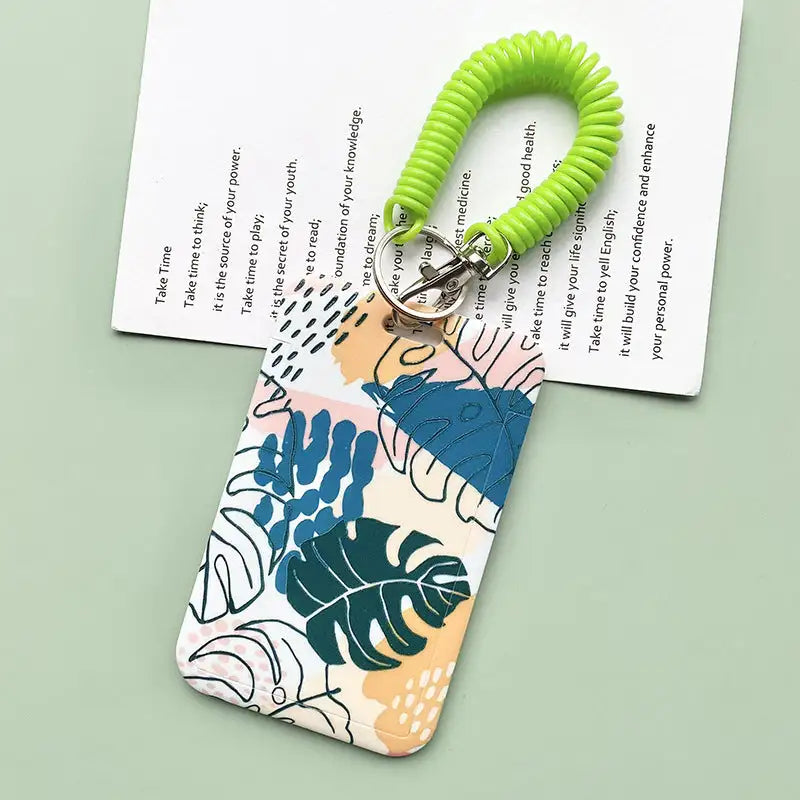 Green Plant Series Simple Fashion Lanyard Card Cover - SJB-DIAMOND ELITES