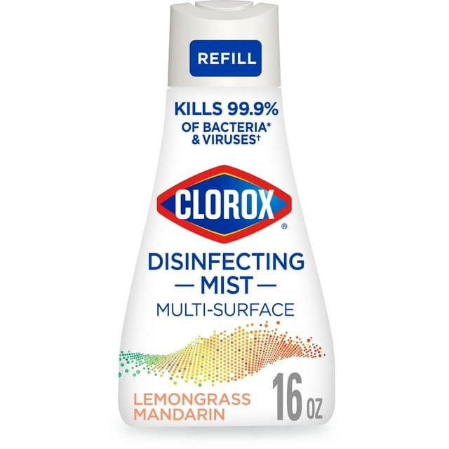 Clorox Disinfectant Mist Refill, Multi-Surface Spray, Lemongrass Mandarin, 16 oz EasyOptionXY LLC