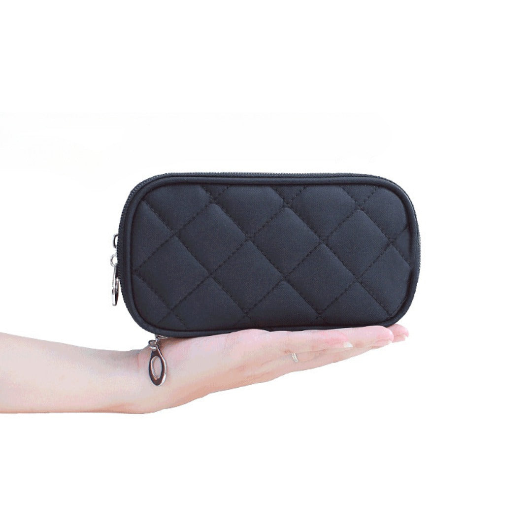 Nylon Cosmetic Bag, Waterproof Geometric Rhombus Cosmetic Wash Bag, makeup bag with compartments for College Dorm Camp Gym - SJB-DIAMOND ELITES
