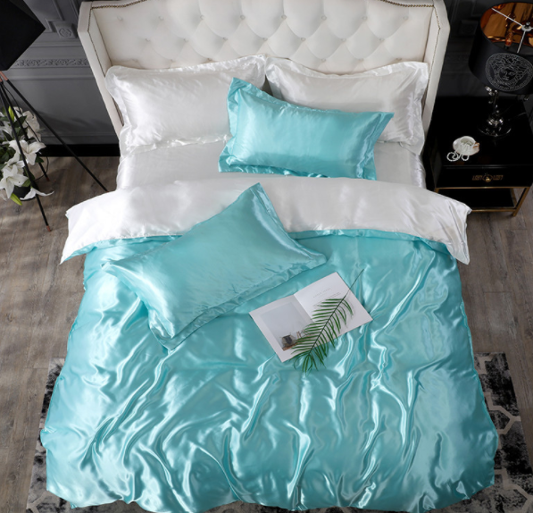 Bed Sheet Quilt Cover Naked Sleep Cool Silk Single Three Piece Set Pi-Mart