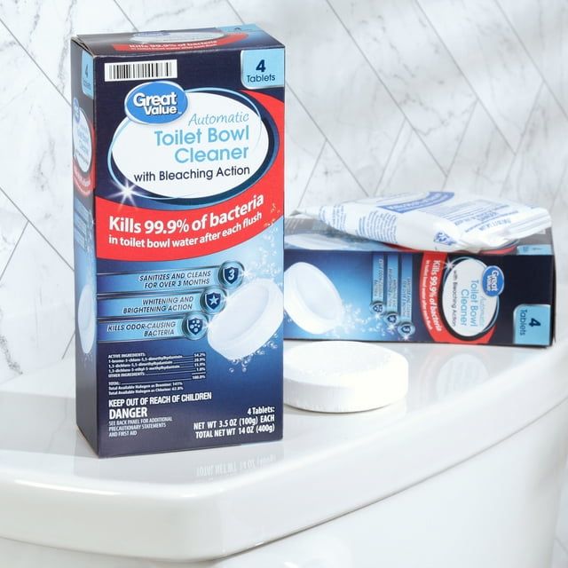 3.5oz Great Value Toilet Bowl Tablets, 4 Count - SJB-DIAMOND ELITES