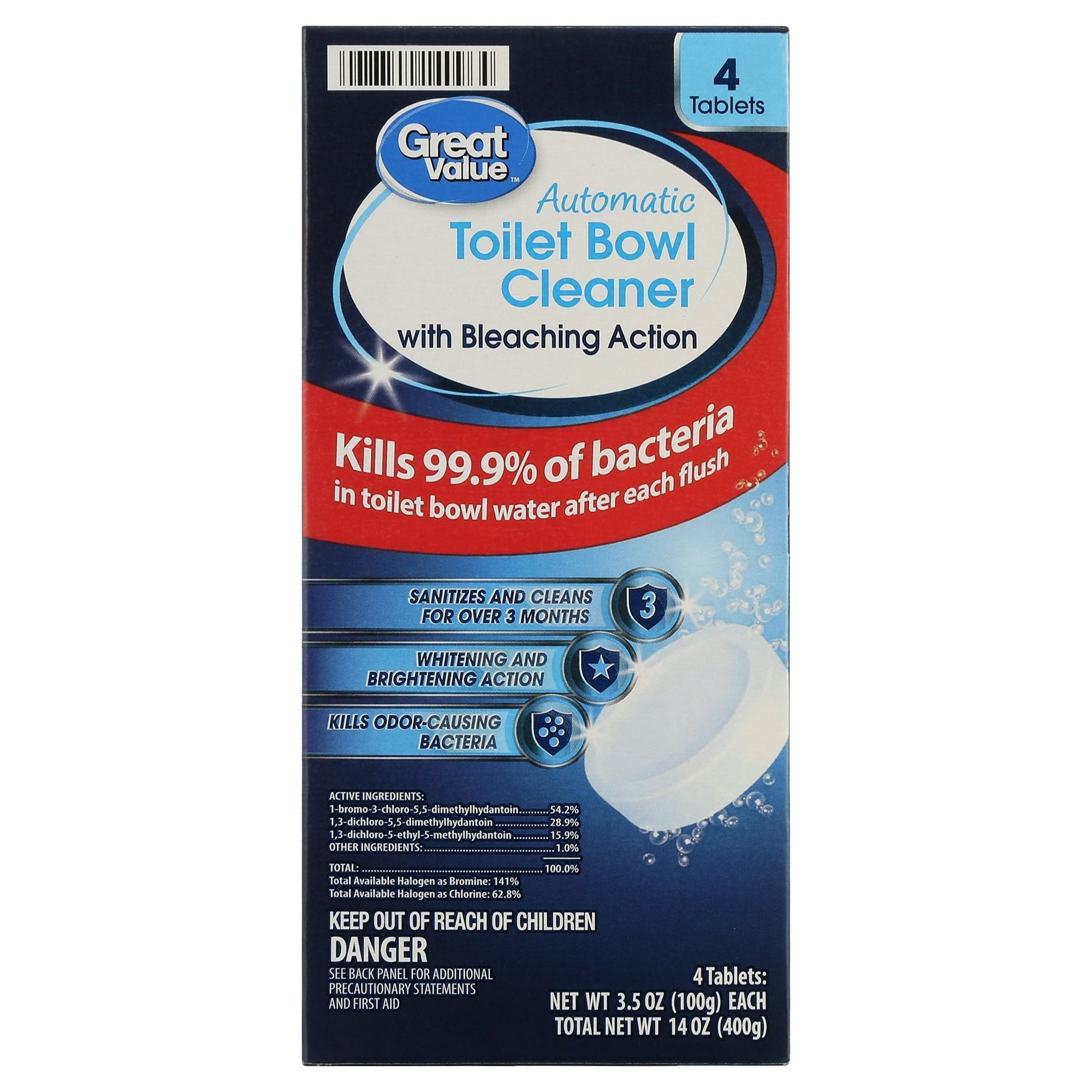 3.5oz Great Value Toilet Bowl Tablets, 4 Count - SJB-DIAMOND ELITES