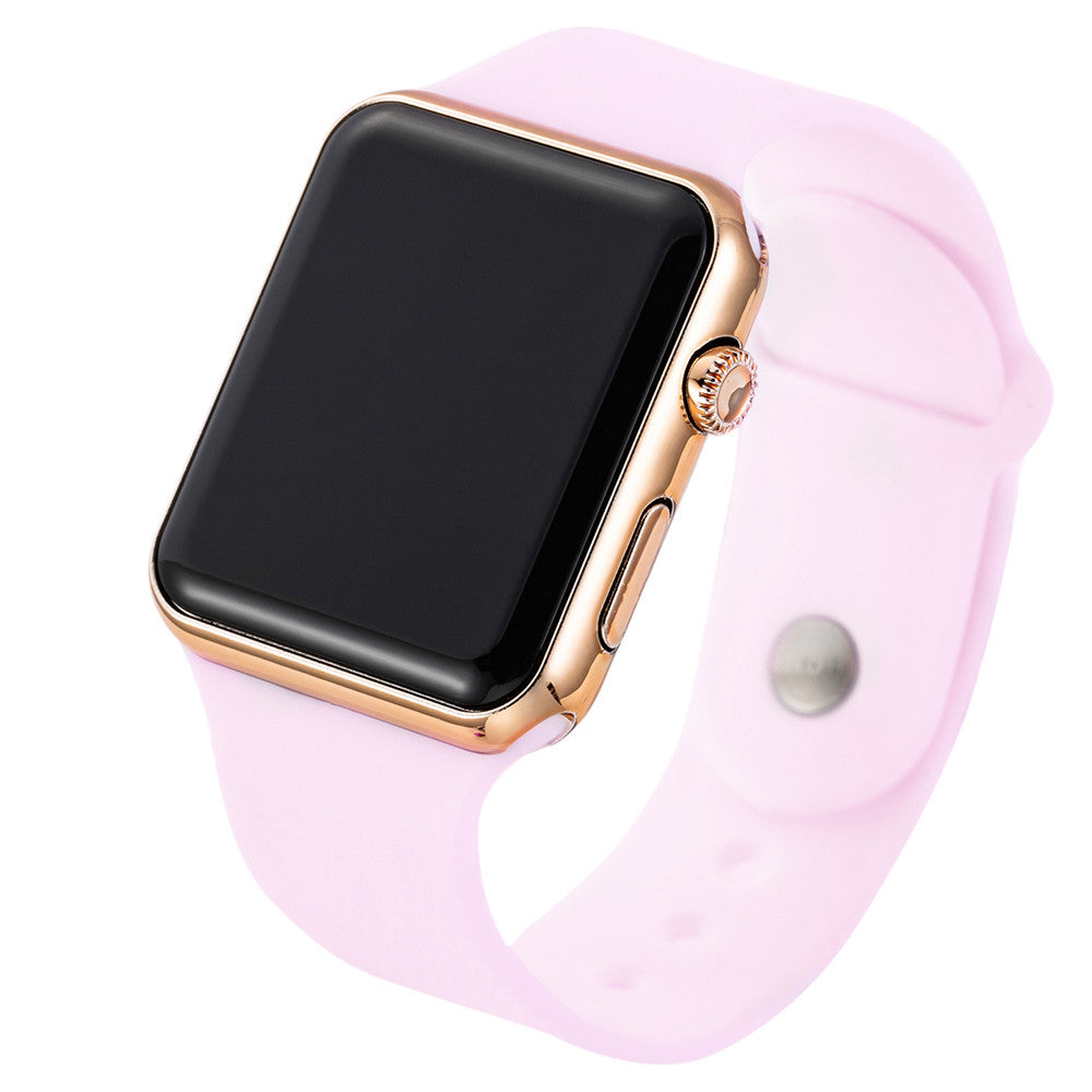 Square Electroplated LED Digital Watch Pi-Mart