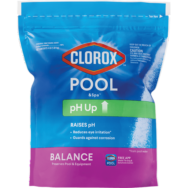 Clorox Pool&Spa pH up for Increasing pH Levels in Swimming Pools, 4 lb Bag - SJB-DIAMOND ELITES