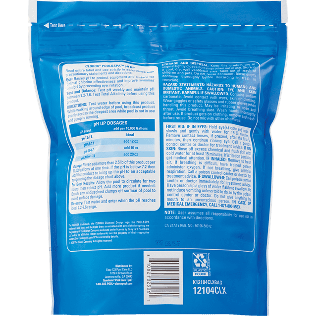 Clorox Pool&Spa pH up for Increasing pH Levels in Swimming Pools, 4 lb Bag - SJB-DIAMOND ELITES