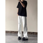 Black Casual Trousers Straight Micro-pull Lootquake LLC