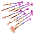 The Shell Makeup Brush Set - Purple bristles Pi-Mart