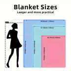 Personalized Romantic Love Message Flannel Throw Blanket for Wife - Soft, Cozy, All-Season Lodge Style with Knitted Polyester, Digital Print Character Theme, Special Feature Love Statements, 200-250g Lootquake LLC