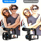 Nicamery 3.0-inch Rotating 270-degree Capacitive Touch Screen, 5K HD Digital Video Camera, 48MP Pixels, 16x Digital Zoom, Supports WIFI, HD, Six-axis Stabilization, Remote Control Manipulation, Comes With 2 Pieces Of 2000mAh Lootquake LLC