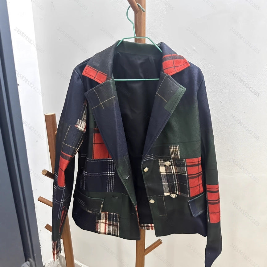 Ladies' Double-breasted Wool Suit Jacket Pi-Mart