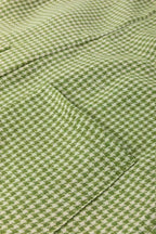 Green Gingham Wide Leg Pockets Loose Overall