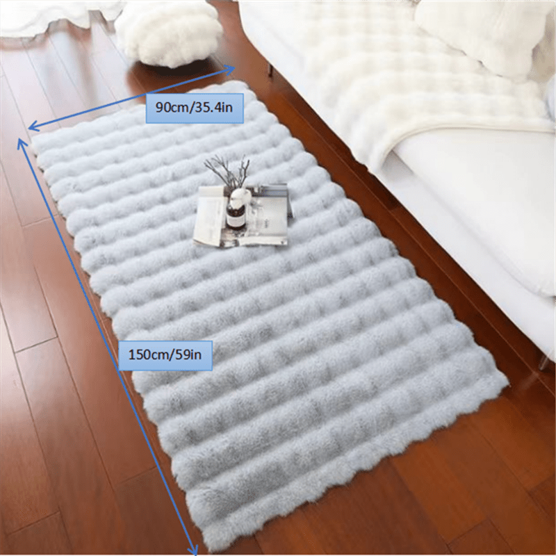 1pc Bubble Velvet Soft Shag Rug - Ultra-Soft Luxury Area Rug for Girls Bedrooms & Living Rooms - Non-Slip, Machine Washable, Colorful Decorative Blanket for Cozy Home Decor, Sofa Mat Lootquake LLC