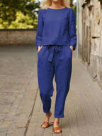 Solid Color One-shoulder Casual Lace-up Women's Suit Pi-Mart