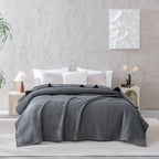 [Fast Arrival] 1pc Ultra-Soft Cloud-Like Cotton Jersey Bed Blanket - Bed Blankets - Plush Quilted Bedspread for Year-Round Comfort, Machine Washable, Soft Coverlet for Cozy Sleeping