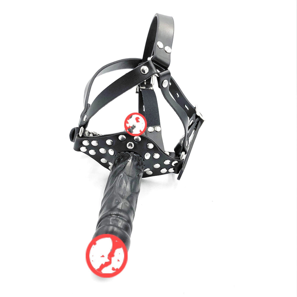 Horse Harness Type Double Head Dildo Ball Gag Women Wear Lootquake LLC