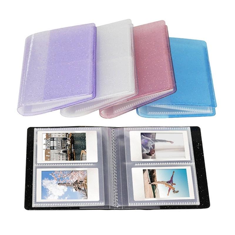 64 Pockets 3 Inch Quicksand Photo Album Mini Instant Picture Storage Organizer Family Scrapbook Albums Family Anniversary Gift For Couple Stevvex