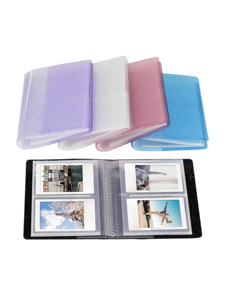 64 Pockets 3 Inch Quicksand Photo Album Mini Instant Picture Storage Organizer Family Scrapbook Albums Family Anniversary Gift For Couple Stevvex