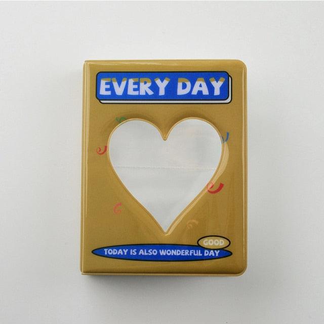 64 Pockets 3 Inches Photo Album Card Holder Receipt Storage Hollow Love Heart Photo Holder Business Card Bag Kpop Photocard Holder Book Polaroid Book Album Gifts For Valentines Day Stevvex