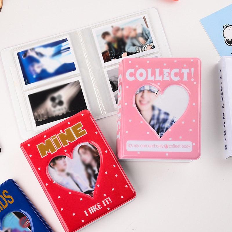 64 Pockets 3 Inches Photo Album Card Holder Receipt Storage Hollow Love Heart Photo Holder Business Card Bag Kpop Photocard Holder Book Polaroid Book Album Gifts For Valentines Day Stevvex
