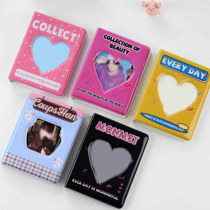 64 Pockets 3 Inches Photo Album Card Holder Receipt Storage Hollow Love Heart Photo Holder Business Card Bag Kpop Photocard Holder Book Polaroid Book Album Gifts For Valentines Day Stevvex