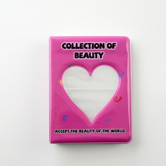 64 Pockets 3 Inches Photo Album Card Holder Receipt Storage Hollow Love Heart Photo Holder Business Card Bag Kpop Photocard Holder Book Polaroid Book Album Gifts For Valentines Day Stevvex