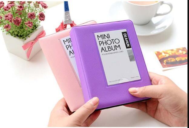64 Pockets Mini Instant Polaroid Photo Album Picture Case for Mini Film 7s 8 25 50s 90 Mini Polaroid Album Refillable Notebook Photo Album Valentines Day Gift Anniversary Gift Stevvex