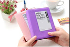 64 Pockets Mini Instant Polaroid Photo Album Picture Case for Mini Film 7s 8 25 50s 90 Mini Polaroid Album Refillable Notebook Photo Album Valentines Day Gift Anniversary Gift Stevvex