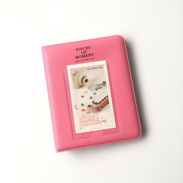 64 Pockets Mini Instant Polaroid Photo Album Picture Case for Mini Film 7s 8 25 50s 90 Mini Polaroid Album Refillable Notebook Photo Album Valentines Day Gift Anniversary Gift Stevvex