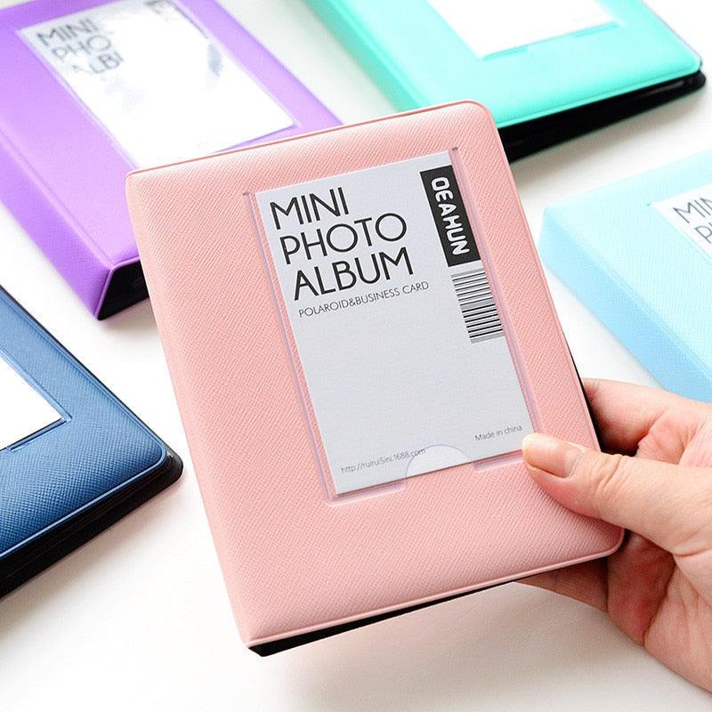 64 Pockets Mini Instant Polaroid Photo Album Picture Case for Mini Film 7s 8 25 50s 90 Mini Polaroid Album Refillable Notebook Photo Album Valentines Day Gift Anniversary Gift Stevvex