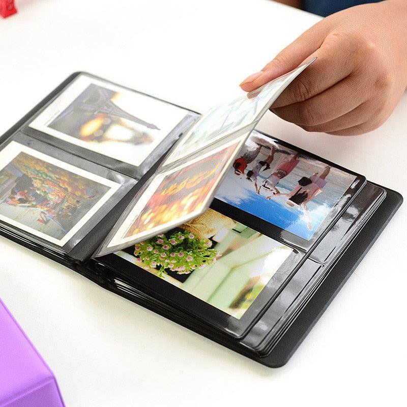 64 Pockets Mini Instant Polaroid Photo Album Picture Case for Mini Film 7s 8 25 50s 90 Mini Polaroid Album Refillable Notebook Photo Album Valentines Day Gift Anniversary Gift Stevvex