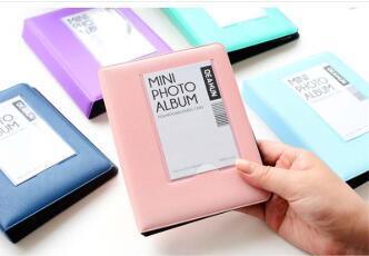 64 Pockets Mini Instant Polaroid Photo Album Picture Case for Mini Film 7s 8 25 50s 90 Mini Polaroid Album Refillable Notebook Photo Album Valentines Day Gift Anniversary Gift Stevvex