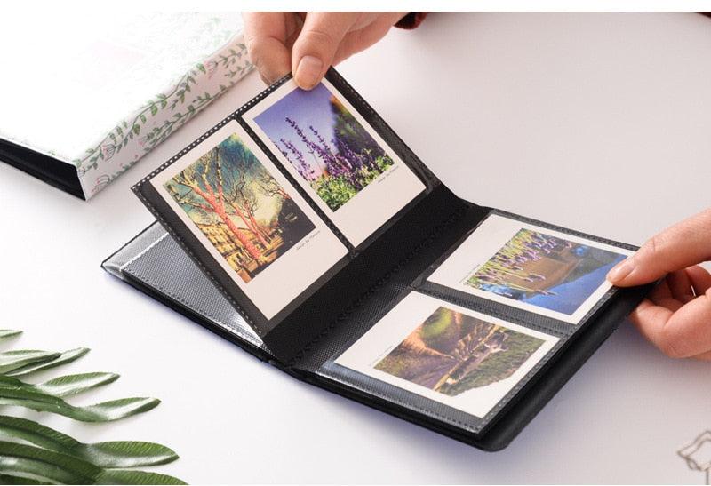 64 Pockets Mini Instant Polaroid Photo Album Picture Case for Mini Film 7s 8 25 50s 90 Mini Polaroid Album Refillable Notebook Photo Album Valentines Day Gift Anniversary Gift Stevvex