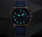 Men's Waterproof Modern Watch With Leather Belts, Stainless Steel Case Excellent Look Perfect Gift Stevvex
