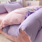 Home Fashion Simple Polished Wool Bed Sheet Cover Set Pi-Mart