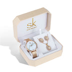 Rhinestone watch earring necklace Pi-Mart