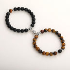 Natural Stone Beads Couple Magnetic Bracelets Pi-Mart