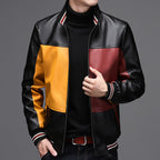 Leather men's casual jacket Pi-Mart