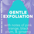 OGX Sensitive + Pink Sea Salt & Rosewater Sulfate-Free Soothing Body Scrub with Healing Rose Quartz, Gentle Exfoliating Daily Body Wash, 19.5 Fl Oz EasyOptionXY LLC